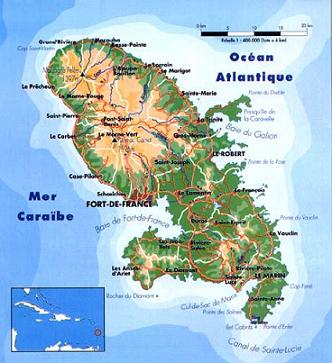carte de la Martinique